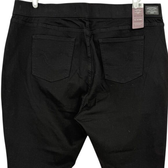 Signature Levis Strauss Women Totally Shaping Pull-On Skinny Black Pants 24S NWT - Picture 4 of 12